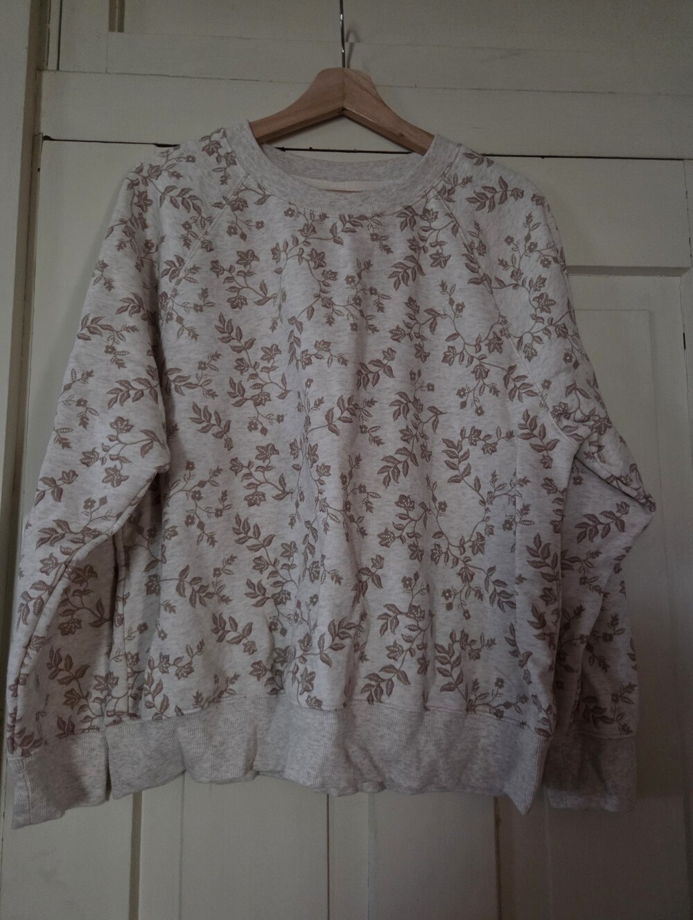 Oatmeal Floral Sweatshirt